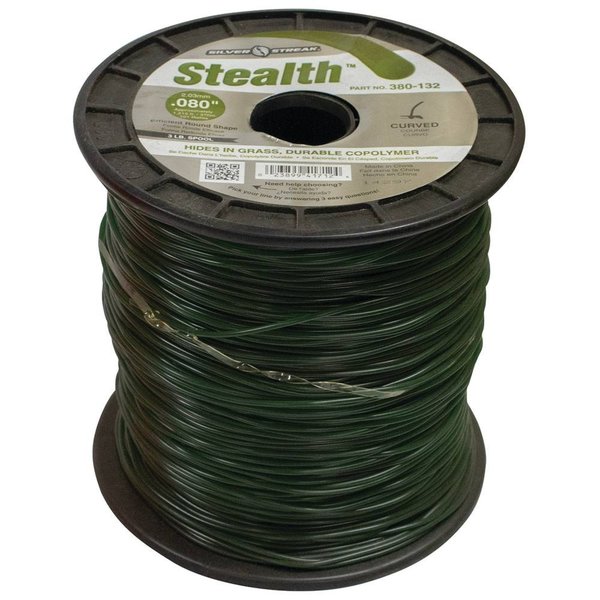 Stens Silver Streak Stealth Trimmer Line Replaces .080 3 Lb. Spool, 380-132 380-132